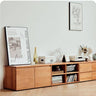 Elegant Cherry Wood Cabinet with Plywood and Glass Accents - Stylish Storage Solution hldmz - 729MUTUKISPACE