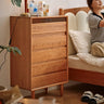 Elegant Cherry Wood Glass Cabinet - Natural Finish for Sophisticated Home Decor hldmz - 730MUTUKISPACE