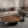 Modern Solid Wood and Glass Coffee Table with Stainless Steel Base – Stylish Living Room Accent hlkwd - 4111MUTUKISPACE