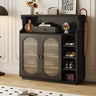 Stylish Glass Multi - Layer Cabinet with Sleek Storage Design for Modern Homes hlxl - 4398MUTUKISPACE