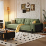 Luxurious Corduroy Sofa with Ash Wood & Pine Frame - Perfect for Elegant Living Spaces hlxl - 4400MUTUKISPACE
