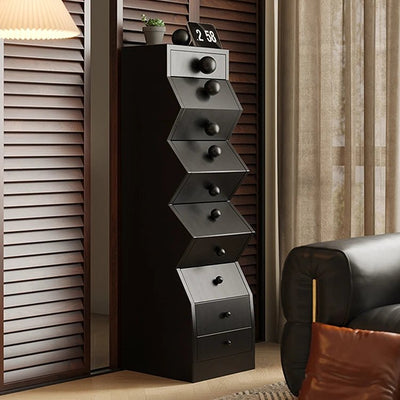 Unique Zigzag Drawer Pine Cabinet - Stylish Storage Solution for Modern Homes