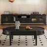 Chic Glass and Wood Tea Table - Elegant Ash, Solid Wood & Poplar Design hlxl - 4407MUTUKISPACE