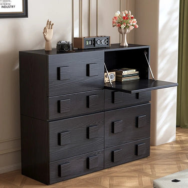 Stylish Ash Wood Cabinet with Modern Handles - Perfect for Elegant Home Storage hlxl - 4410MUTUKISPACE