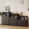 Modern Black Wood Cabinet Set with Elegant Storage Design hlxl - 4412MUTUKISPACE