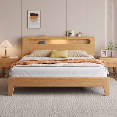 Premium Natural Rubber Wood Pine Bed Frame - Sturdy & Stylish Design hmak - 237MUTUKISPACE