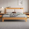 Premium Natural Rubber Wood Pine Bed - Cozy Flannel Finish hmak - 239MUTUKISPACE