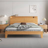 Charming Rubber Wood Pine Bed Frame in Natural Finish - Perfect for Any Bedroom Decor hmak - 241MUTUKISPACE