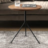 Modern Round Coffee Table with Metal Base - Stylish Accent for Living Room hms - 4065MUTUKISPACE
