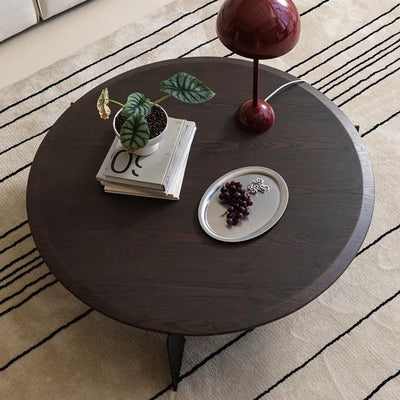 Round Coffee Table - Modern Design with Density Board Finish