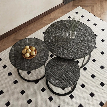 Nesting Coffee Table Set – Acrylic & Stainless for Modern Living Rooms hmsf - 4668MUTUKISPACE