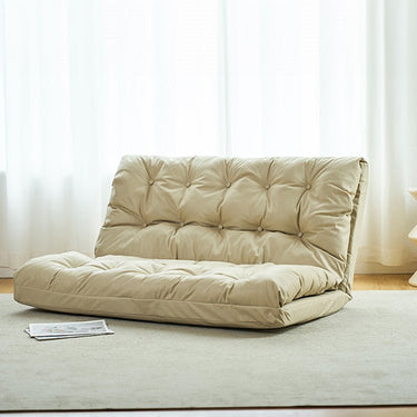 Luxurious Beige and Dark Blue Leathaire floor Sofabed - Modern Brown, Gray, Khaki, and Yellow Options hmy - 1073MUTUKISPACE