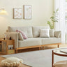 Elegant Beige Corduroy Sofa with Natural Oak and Pine Wood Frame - Luxurious Goose Down Filling hmyf - 1274MUTUKISPACE
