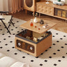Modern Lift - Top Coffee Table with Storage in Beech Wood and Tempered Glass hns - 4121MUTUKISPACE