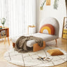 Modern Minimalist Sofa Bed - Ash Wood & Leathaire Upholstery for a Stylish Living Space hns - 4131MUTUKISPACE