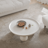 Elegant Round Oak Density Board Coffee Table - Modern Minimalist Design hqlw - 4022MUTUKISPACE