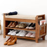 Elegant Brown Bamboo Stool - Chic & Durable Seating Solution hsl - 100MUTUKISPACE