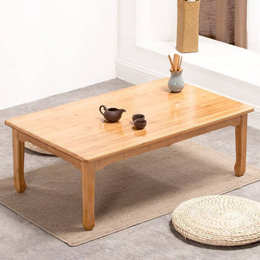 Stunning Bamboo Coffee Table in Natural Wood Finish - Perfect for Any Home Decor hsl - 126MUTUKISPACE