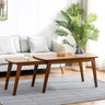 Elegant Dark Brown Bamboo Coffee Table – Natural Wood Finish hsl - 132MUTUKISPACE