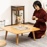 Elegant Natural Bamboo Coffee Table – Perfect for Modern Living Spaces hsl - 134MUTUKISPACE