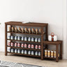 Elegant Bamboo Shoes Storage - Natural Wood Color, Brown Finish hsl - 296MUTUKISPACE