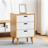 Stylish White TV Cabinet with Bamboo Accents and Natural Brown Wood Finish hsl - 393MUTUKISPACE