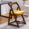 Elegant Dark Brown Bamboo Chair with Natural Wood Canvas - Stylish & Durable Seating hsl - 67MUTUKISPACE