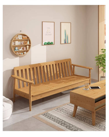 Elegant Bamboo Sofa in Natural Wood Finish - Perfect for Modern Homes hsl - 72MUTUKISPACE