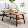 Stylish Bamboo Coffee Table in Natural Wood Brown Finish - Perfect for Your Living Room hsl - 81MUTUKISPACE