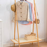 Sleek Bamboo Coat Hanger - Natural Wood Finish for Modern Chic Closet hsl - 88MUTUKISPACE