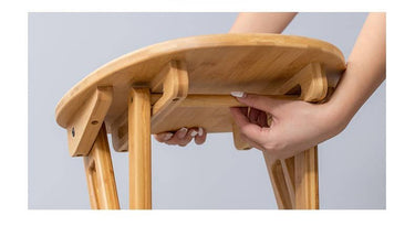 Stylish Natural Bamboo Wood Stool for Modern Interiors hsl - 91MUTUKISPACE