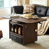 Stylish Red Oak Coffee Table with Storage Shelves - Perfect for Modern Living Rooms hsmjx - 4155MUTUKISPACE