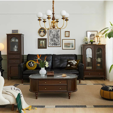 Elegant Tulipwood Cabinet with Tempered Glass Doors hsmjx - 4166MUTUKISPACE