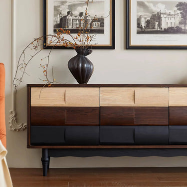 Mid - Century Modern TV Stand with Red Oak Multi - Layer Board - Stylish Storage Solution hsmjx - 4169MUTUKISPACE
