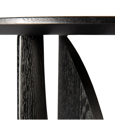 19.7"Dia Modern Round Coffee Table with Oak Finish and Unique Base – Stylish Living Room Accent hsxz - 2176MUTUKISPACE
