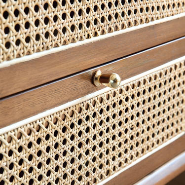 Elegant Natural Rattan and Ash Wood Cabinet for Timeless Home Decor htzm - 1509MUTUKISPACE