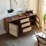 Elegant Natural Rattan and Ash Wood Cabinet for Timeless Home Decor htzm - 1509MUTUKISPACE