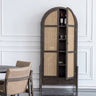 Elegant Black Oak Wood Cabinet with Rattan Accents for Modern Living Rooms htzm - 1512MUTUKISPACE