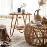 Natural Wood and Rattan Coffee Table – Elegant and Durable Design htzm - 1528MUTUKISPACE