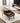Elegant Solid Wood & Sintered Stone Coffee Table - Brown, White & Black Design hx - 1566MUTUKISPACE