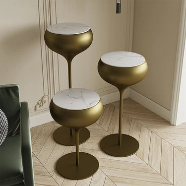 Sintered Stone Coffee Table Set – Elegant Stainless Steel Base for Modern Spaces hxbs - 3028MUTUKISPACE