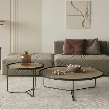 Multi - Layer Board Coffee Table Set – Round Modern Design for Living Room hxbs - 3031MUTUKISPACE