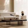 Modern Acrylic Faux Leather Coffee Table - Stylish & Durable Coffee Table for Living Room Decor hxj - 2714MUTUKISPACE