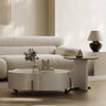Modern Coffee Table | Carbon Steel Frame & Sintered Stone Top | Stylish Living Room Furniture hxj - 2724MUTUKISPACE