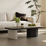 Sleek Sintered Stone Coffee Table with Durable Carbon Steel Frame hxj - 2726MUTUKISPACE