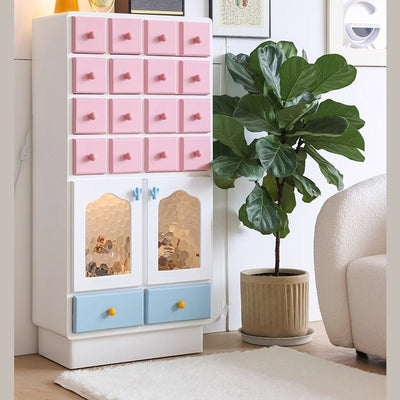 Solid Wood Glass Cabinet - Elegant Display Case for Home Storage hyj - 2301MUTUKISPACE