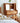 Elegant Cherry Wood Makeup Vanity with Copper Accents & Glass Top hykmq - 752MUTUKISPACE