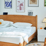 Elegant Bed in Natural Wood Colors - Luxurious Cherry & Beech Options hykmq - 771MUTUKISPACE