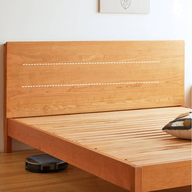 Luxury Natural Wood Bed in Rich Cherry and Beech Finish – Elegant and Durable Design hykmq - 772MUTUKISPACE