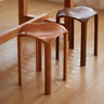 Elegant Natural Wood Stool - Rich Brown Cherry & Black Walnut Finish hykmq - 780MUTUKISPACE